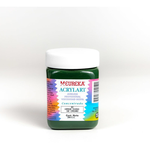 Acrilicos Eureka 250 Cc Acrylart Verde Oxido De Cromo 0