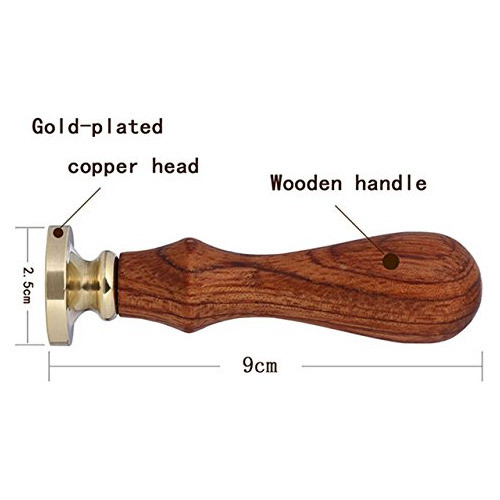 Sello De Cera Yoption Vintage Cabezal De Latón Mango Extraíb 1