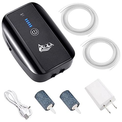 Bomba Aire Acuario Recargable Portátil Tanque Pecera 2.5w 0