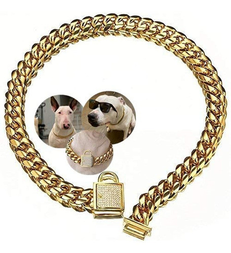 Aiyidi Collar De Cadena Para Perro De Acero Inoxidable Colla 0