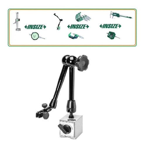 Base Magnética Articulada 6208-80a Para Comparador Insize 1