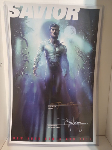 Poster Savior Firmado Todd Mcfarlane Y Clayton Crayn Nycc 0