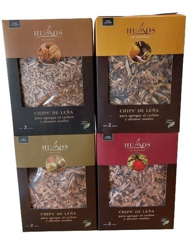 Set X 4 Chips Astillas Leña Ahumar Humos 500gr 0
