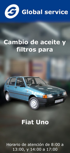 Cambio De Aceite Semi-sintético Y Filtro Fiat Uno 1