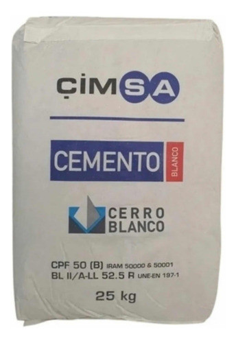 Cemento Blanco Cimsa Por 1 Kilo Macetas Terrazo Pastina 0