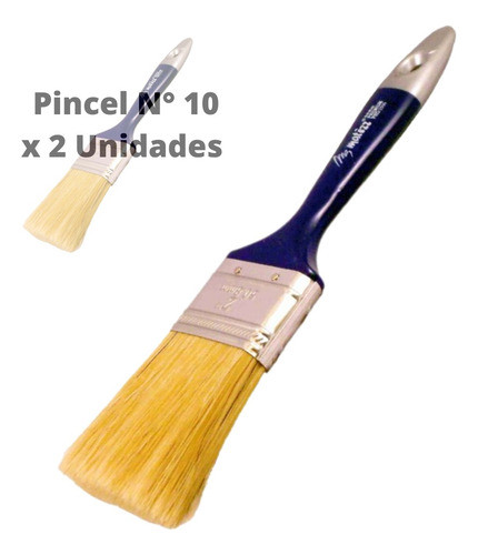 Pincel N 10 Premium Pro Cerda Natural X2 Unid Matezz 1