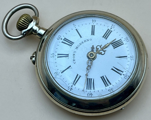 Antiguo Reloj De Bolsillo  Chrono Moderno Tipo Roskopf#0104 1