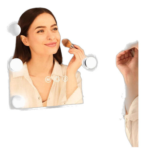 Espejo De Maquillaje Iluminado Con Led Y Rotación De 360° 0