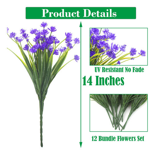 Flores De Narcisos Artificiales Azules - 12 Paquetes 1