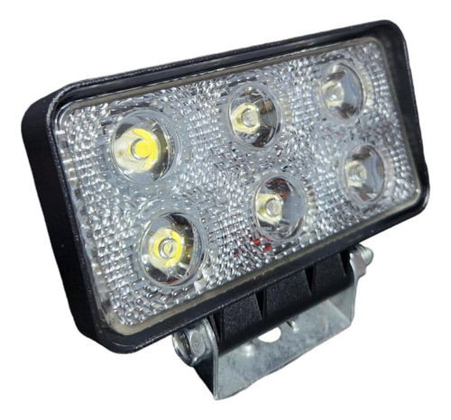 Faro Barra Led Auxiliar Rectangular 18w 6 Led Luz Blanca 1