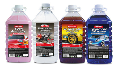 Kit-4  Shampoo Azul Renovador Autobrillo Y Gel Ambar Revigal 0