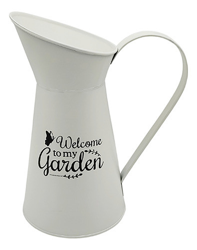 Florero Jarra De Metal Garden Decorativa Centro De Mesa 0