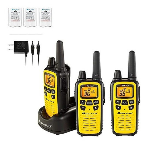 Paquete Con 3 Walkie Talkies Midland Lxt600pa 22 Canales Color Amarillo 0