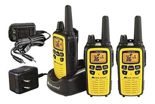 Paquete Con 3 Walkie Talkies Midland Lxt600pa 22 Canales Color Amarillo 1