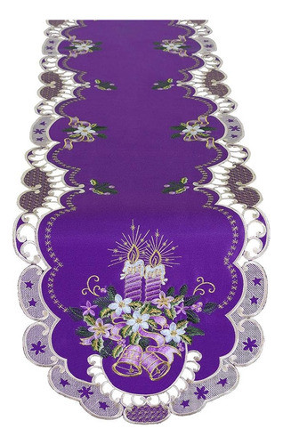 Camino De Mesa Morado Bordado Simhomsen Para Decoraciones Na 0