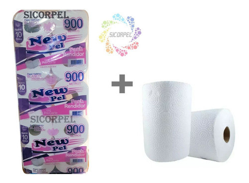 Rollo De Cocina D/h X 8u + Papel Higienico 10x900mts 0
