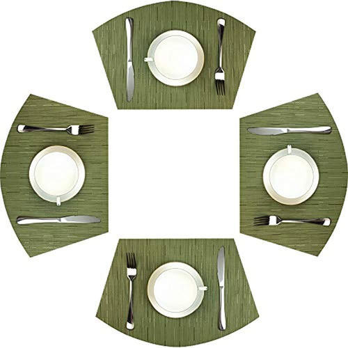 Rojo - Manteles Individuales De Vinilo Tejido Para Mesa De C 0