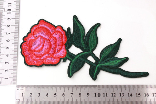 Aplique De Flor Rosa De 17 Cm Para Ropa Caja De 25 Unidades 0