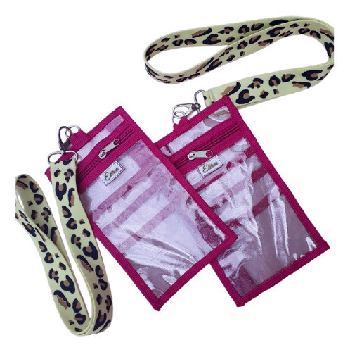 Portacelular Cristal Con Bolsillos Y Cinta Para Colgar 1