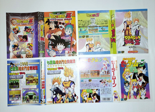 Lote De 4 Portadas Juegos De Sega Dragon Ball Y Sailor Moon 0