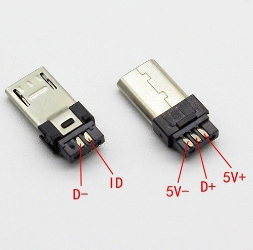Ficha Micro Usb Macho Sin Capuchon 5 Pines 1
