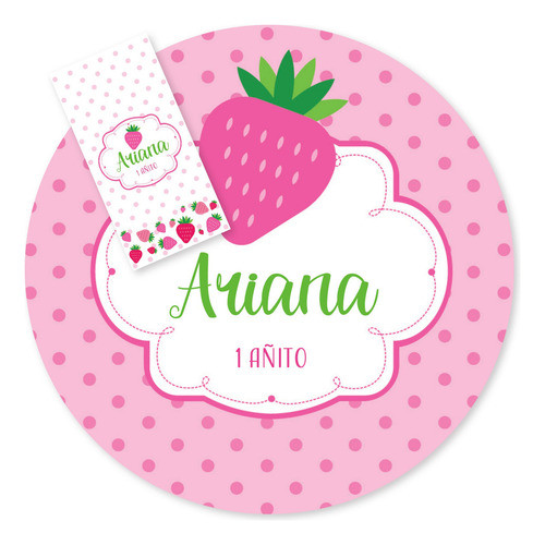 Kit Imprimible Frutillitas Frutillas Strawberry Candy Bar 0