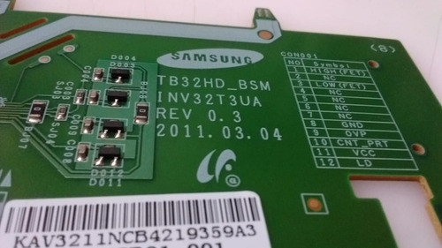 Placa Fuente Inverter Samsung Ln32d403e2g C/gtía Inv32t3ua 1