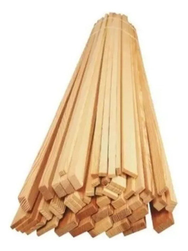 Pack X 10 Madera Pino En Varilla De 100 Cm X 2 Mm X 2 Mm 1