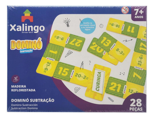 Dominó División De Madera 28 Piezas Para Niños 0