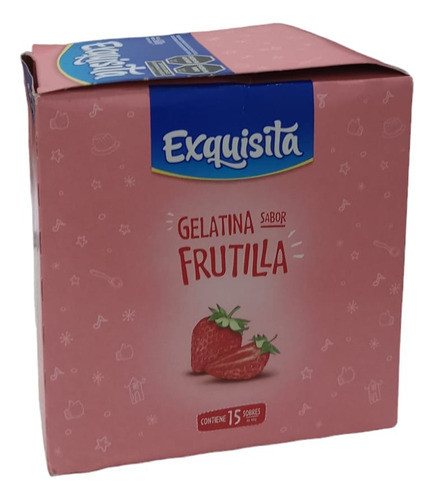 Gelatina De Frutilla Exquisita Display Por 15 Unidades X2u 1