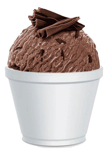 Pote Helado Telgopor 120 Cc/ml Con Tapa X100u. 0