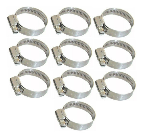 Abrazadera Acero Inoxidable 60 A 80mm Fleje 9mm X10 Tornillo 0