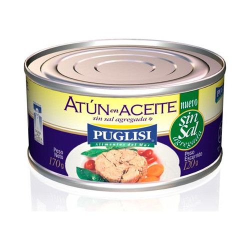 Atun  Ac Sin Sal 170 Gr Puglisi Pescaderia 0