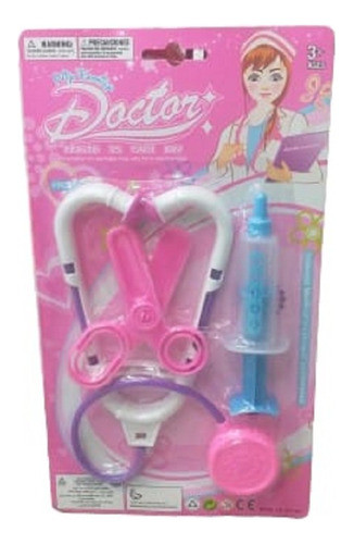 Set De Doctor Con Jeringa Estetoscopio Accesorios En Blister 0