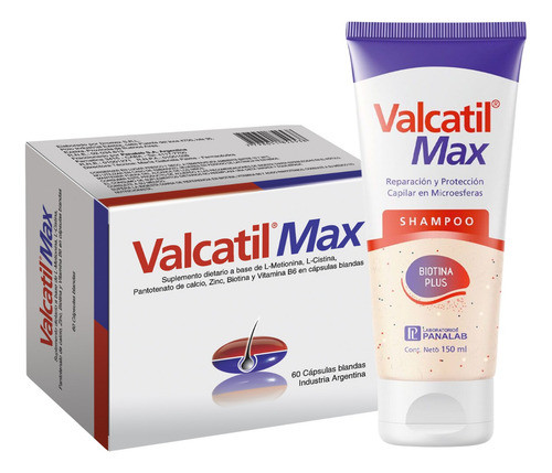 Valcatil Max X 60 Caps + Valcatil Shampoo X 150 Ml Combo 0