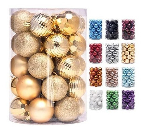 Bolas Para Arbol De Navidad  6cm  X 30u Dorado 0