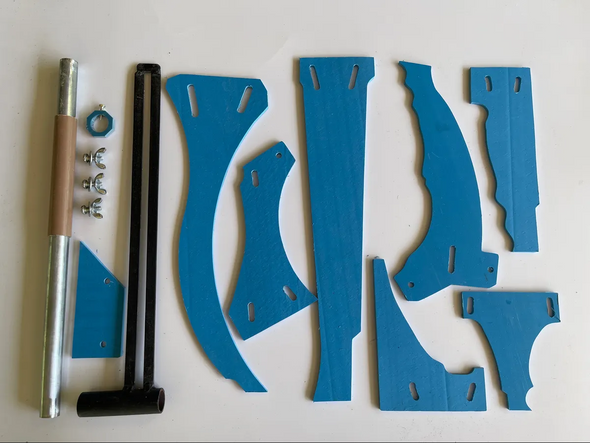 Concrete Planter Mold Templates Kit with Spinning Arm – 14 Models – Blue/White