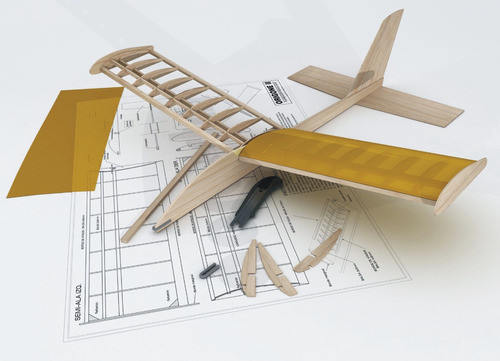 Avion Origone 2 P/ Armar Aeromodelismo Escolar Madera Balsa 0