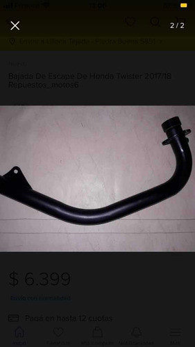 Bajada De Escape Honda New Twister 250 0