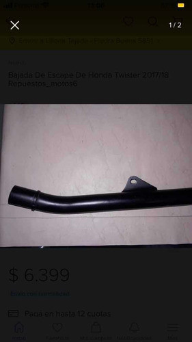 Bajada De Escape Honda New Twister 250 1