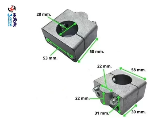 Jm Motors Adaptador Elevador Manubrio 22mm A 28mm Negro 1