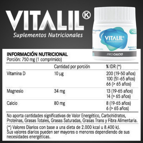 Pro Calcio Vitalil * Fortifica Tus Articulaciones * Linfar 1