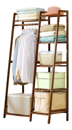 Estantería Perchero Madera Caoba 80x40x140cm Circuit 0