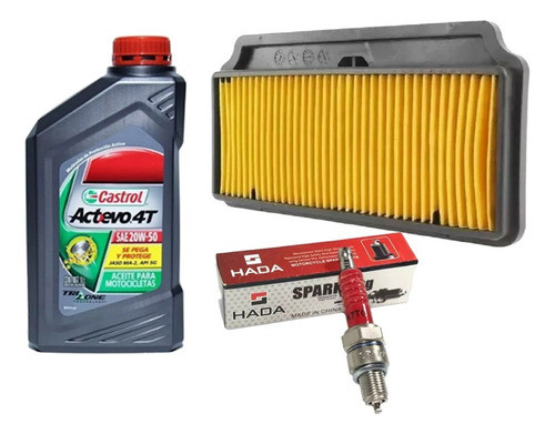 Kit Service Yamaha New Crypton Castrol + Filtro Aire + Bujia 0