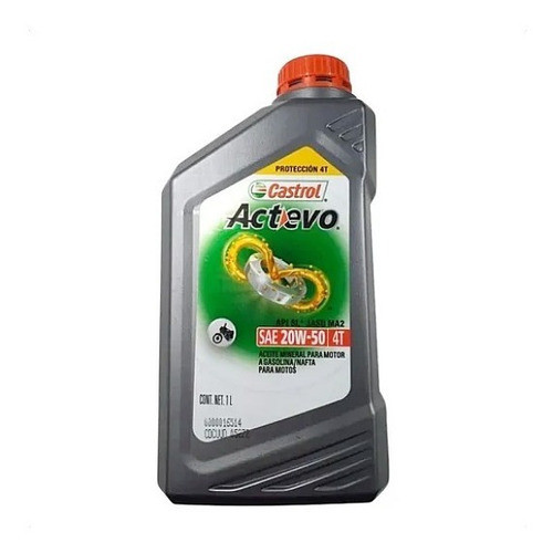 Aceite Castrol Actevo 20w50 4t Mineral X 1lt Jm Motos 0