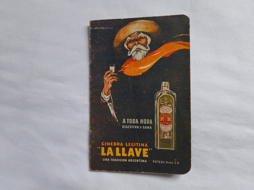 Antigua Libreta De Almacen Publicidad Ginebra Llave 0