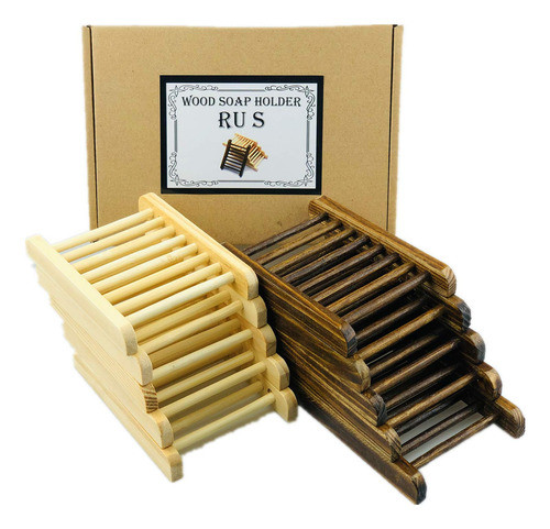 Ru S Soporte Para Jabn De Madera De Bamb Para El Hogar, 10 P 0