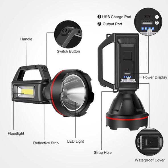 Linterna Foco Recargable Alto Lumen 4 Modos Impermeable Ipx5 1