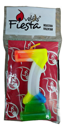 Vela Numero Fluo Fiesta Nº7 0