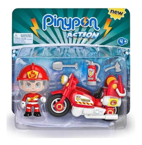 Pinypon Action Moto Bombero Con Muñeco Y Accesorios 7015636 1